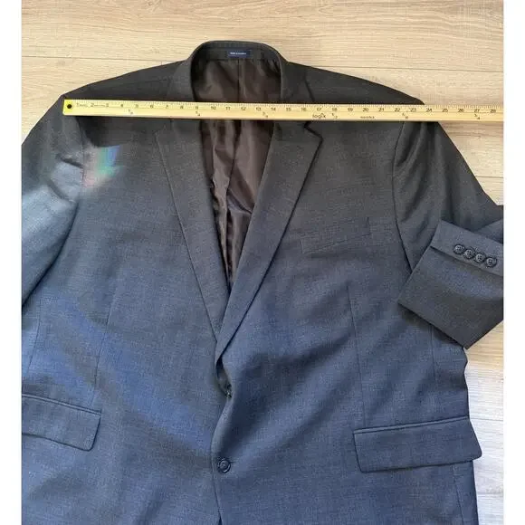 Stafford 60R Gray All Season Blazer Jacket Sport Suit Coat Wool Travel Big Tall - Picture 11 of 11